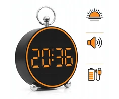 Pronet NOWOCZESNY ZEGAR BUDZIK LED ELEKTRONICZNY CYFROWY TEMPERATURA GODZINA
