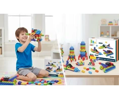 Pronice Mokomosios 3D daugiamatės statybinės plytos 308 vnt. 3+