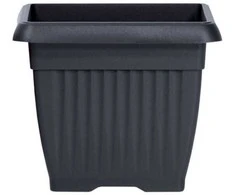 Prosperplast Dekoratyvinis gėlių vazonas Terra 24x24x20cm antrac. sp./kvadrat. /plastikinis