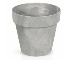 Prosperplast Dekoratyvinis gėlių vazonas Cube Beton Ø30cm H26.6cm plastikinis/šv.pilkas