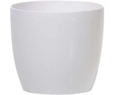Prosperplast Dekoratyvinis gėlių vazonas Coubi D19cm/H17cm baltas/apvalus