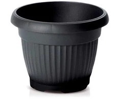 Prosperplast Dekoratyvinis gėlių vazonas Terra D20cm/H15.5cm antracito sp.