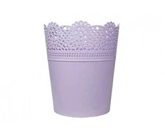 Prosperplast Dekoratyvinis gėlių vazonas Lace D18cm H21cm plastikinis/violetinis
