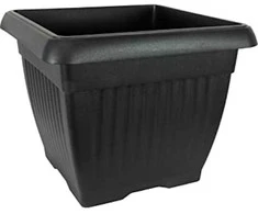 Prosperplast Dekoratyvinis gėlių vazonas Terra 30x30x25cm antrac. sp./kvadrat. /plastikinis