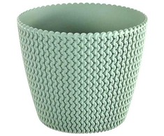 Prosperplast Dekoratyvinis gėlių vazonas Splofy D13cm H10.8cm plastik./švies.žal.