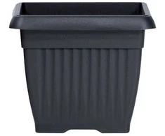 Prosperplast Dekoratyvinis gėlių vazonas Terra 19x19x16cm antrac. sp./kvadrat. /plastikinis