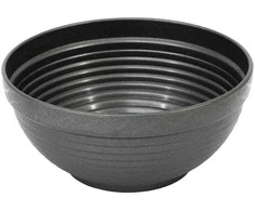 Prosperplast Dekoratyvinis lėkštas gėlių vazonas Misa D30cm/H12.4cm antracito sp./plastikinis