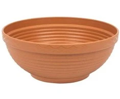 Prosperplast Dekoratyvinis lėkštas gėlių vazonas Misa D40cm/H17.3cm terakotos sp./plastikinis