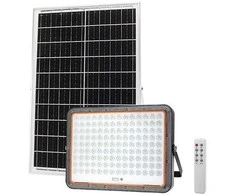 40W LED prožektorius su saulės baterija, juodas, 6000K, dimeriuojamas