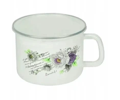 Prymus Agd 2in1 pieno puodelis, Hausmann Roses emaliuotas puodas, taip pat virimui, 2,5L