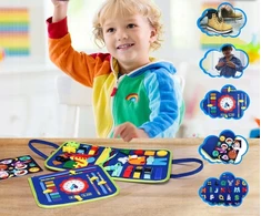 Przydasiepl Montessori edukacinė jutiminė manipuliavimo lenta vaikams, didelė XXL