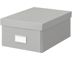 Pudełko na zabawki 23 x 32 x 14 cm balta IKEA HOVKRATS