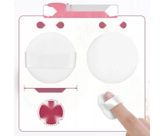 PUDROS 12 Vnt. MINI VELVET KEMPINĖS VEIDO MAKIAŽUI MINKŠTAI PATOGI