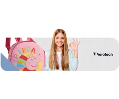 Punta Peppa Pig vaikiška mokyklinė kuprinė, rožinė, 6L