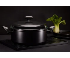 Puodas 28cm su dangteliu Sidabrinis 7L su Greblon C 3+ NOIS danga