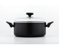 Puodas 28cm su dangteliu Sidabrinis 7L su Greblon C 3+ NOIS danga