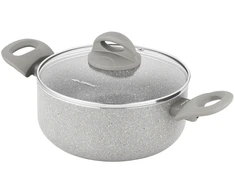 Puodas aluminiowy Florina Isla 20 cm 2,4L smėlio spalva nieprzywierający indukcija