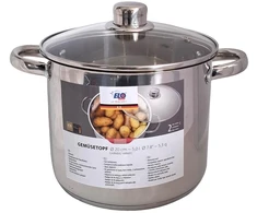 Puodas Aukštas GASTRO NIEMIECKIE ELO 5L 20cm pokrywka GAZ INDUKCJA 7607