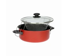 PUODAS BULVYTĖMS IR VIŠTAI 24 cm SU filtru ir stikliniu dangčiu