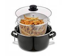 Puodas FRIES FRIES su emaliniu koštuku kepti su dangteliu, 3,2 l