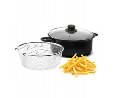 Puodas FRIES FRIES su emaliniu koštuku kepti su dangteliu, 3,2 l