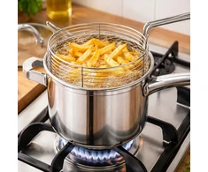 Puodas FRIES, grynuoliams, makaronams + sietelis, Altom Design Fabio garintuvas, 3,6 l