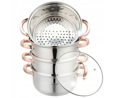 Puodas garinimui garuose 20cm 5 vnt. dujų indukcija