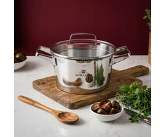 Puodas GERLACH SUPERIOR 2,5 l su dangčiu 20 cm / nerūdijantis plienas
