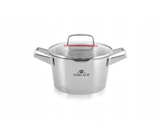 Puodas GERLACH SUPERIOR 2,5 l su dangčiu 20 cm / nerūdijantis plienas