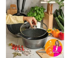 PUODAS INDUKCIJA Nelipnus DIDELIS Konighoffer Pollo Pilkas 6,3 l 28cm