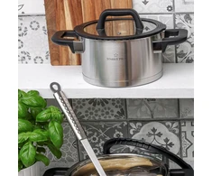 PUODAS Indukcinis PLIENINIS dangtelis Mažas GAS Starke Pro Rigor 1,7L 16cm