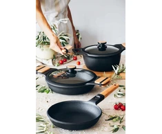 Puodas Isogona Market 5 L 32 cm aliuminio Juodas dujoms ir indukcijai
