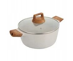 Puodas MARMURKOWY 28cm Z POKRYWĄ BERGNER BG-30643 NATURALLY