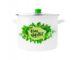 Puodas ODELO BON APPETIT emaliowany prosty 26cm 10,5l balta 1szt.