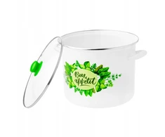 Puodas ODELO BON APPETIT emaliowany prosty 26cm 10,5l balta 1szt.