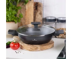 Puodas su dangčiu 2,6l, žemas puodas 26cm, nepridegantis Valdinox Modern