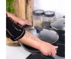 Puodas su dangčiu 2,6l, žemas puodas 26cm, nepridegantis Valdinox Modern