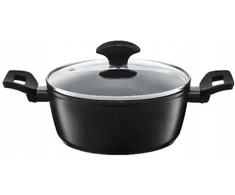 Puodas su dangčiu Carbon su powłoką Qualum Basic Stone Edition 28 cm 7,7 l AMBITION