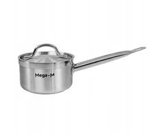 Puodas su dangčiu, indukcinis 1,3 l, nerūdijantis plienas 14 cm Mega-M PRO