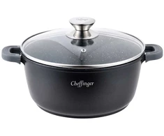 puodas su dangteliu 5,7L, marmuro danga, marmurinis Ø 28cm Cheffinger