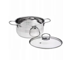 Puodas su dangteliu, plieno, indukcinis, dujinis, 20cm, 3L, KAMILLE