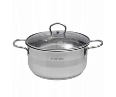 Puodas su dangteliu, plieno, indukcinis, dujinis, 20cm, 3L, KAMILLE
