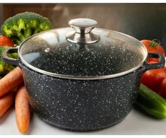 PUODAS SU MARMURO DANGA EDEL HOFF Juodas INDUCTION 5,5L 26cm