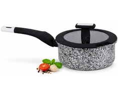 Puodas su silikoniniu dangteliu su granito danga, skirtas indukcijai, 18cm, 1,9L