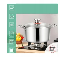 Puodas su stikliniu dangčiu 24 cm 5,3 l indukcinių dujų Homikit