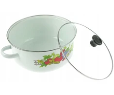 PUODAS Tradicinis EMALINIS PUODAS 20cm 2,8L SU dangteliu INDUKCIJA