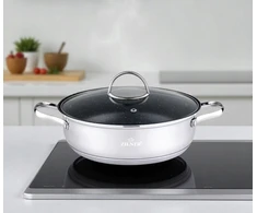 Puodas Zilner 20 cm / 2 L su marmuro danga, nerūdijantis plienas, indukcinis