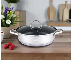Puodas Zilner 20 cm / 2 L su marmuro danga, nerūdijantis plienas, indukcinis