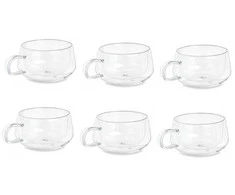 Kinvara Puodeliai stikliniai 6 vnt su dvigubomis sienelėmis 280 ml Vivalto 85368