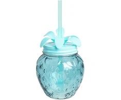 Puodelis su dangteliu ir šiaudeliu 460ml